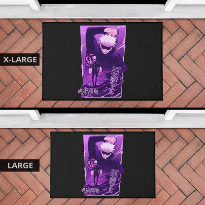 Jujutsu Kaisen Anime Door Mat Smiling Satoru Gojo Purple Power Door Mat Home Decor