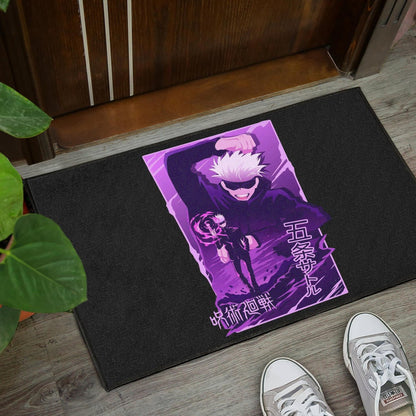 Jujutsu Kaisen Anime Door Mat Smiling Satoru Gojo Purple Power Door Mat Home Decor