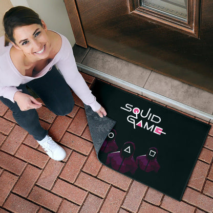Squid Game Movie Door Mat Round Triangle Square Worker In The Cold Dark Door Mat Home Decor