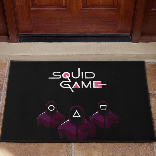 Squid Game Movie Door Mat Round Triangle Square Worker In The Cold Dark Door Mat Home Decor