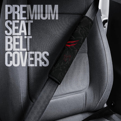 Berserk Anime Seat Belt Covers - Armor Guts Face Fighting Moments Black White Belt Covers
