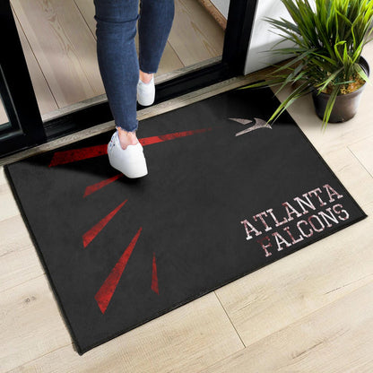 American Football Team Door Mat - Atlanta Falcons Minimalist Old Style Text Door Mat Home Decor