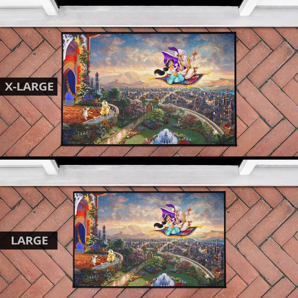Disney aladin landcape Door Mats