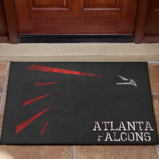 American Football Team Door Mat - Atlanta Falcons Minimalist Old Style Text Door Mat Home Decor