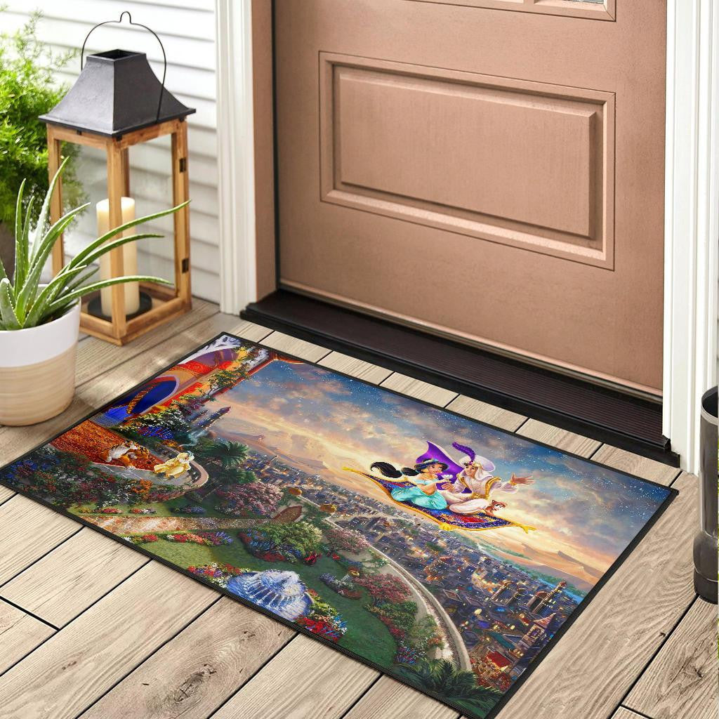 Disney aladin landcape Door Mats
