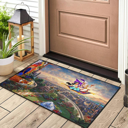 Disney aladin landcape Door Mats