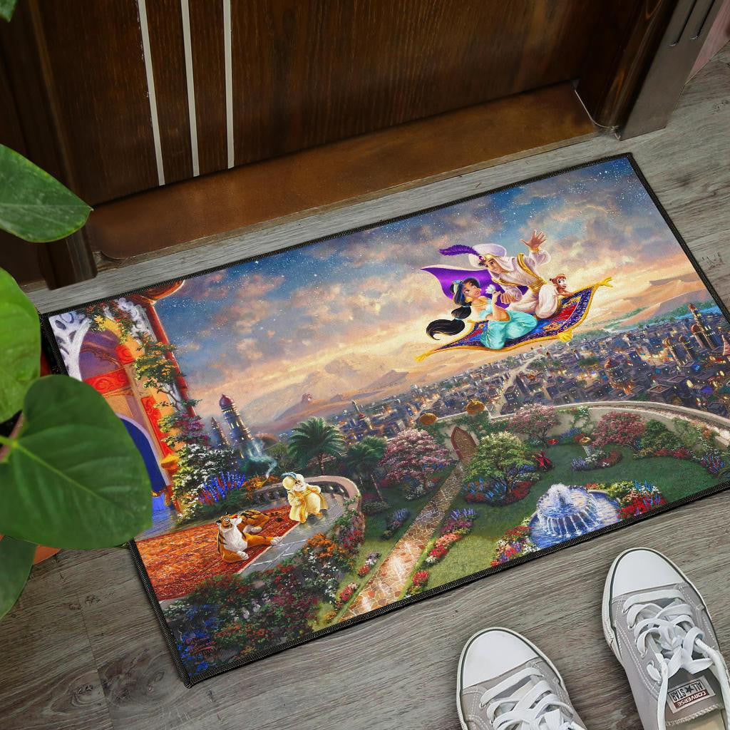 Disney aladin landcape Door Mats