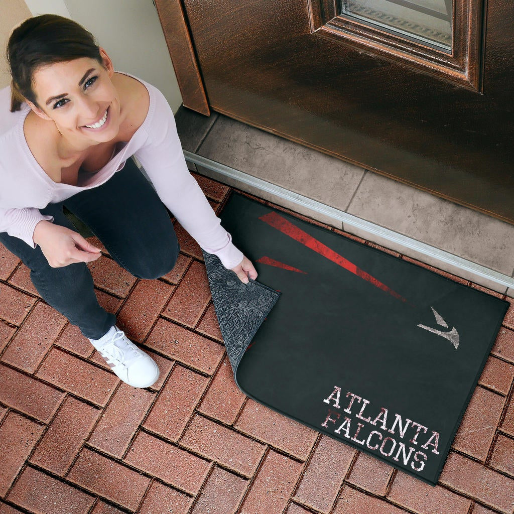 American Football Team Door Mat - Atlanta Falcons Minimalist Old Style Text Door Mat Home Decor