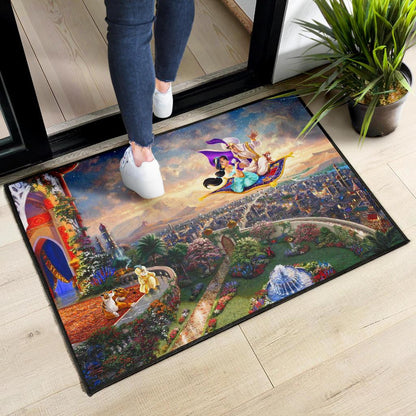 Disney aladin landcape Door Mats