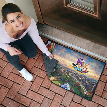 Disney aladin landcape Door Mats
