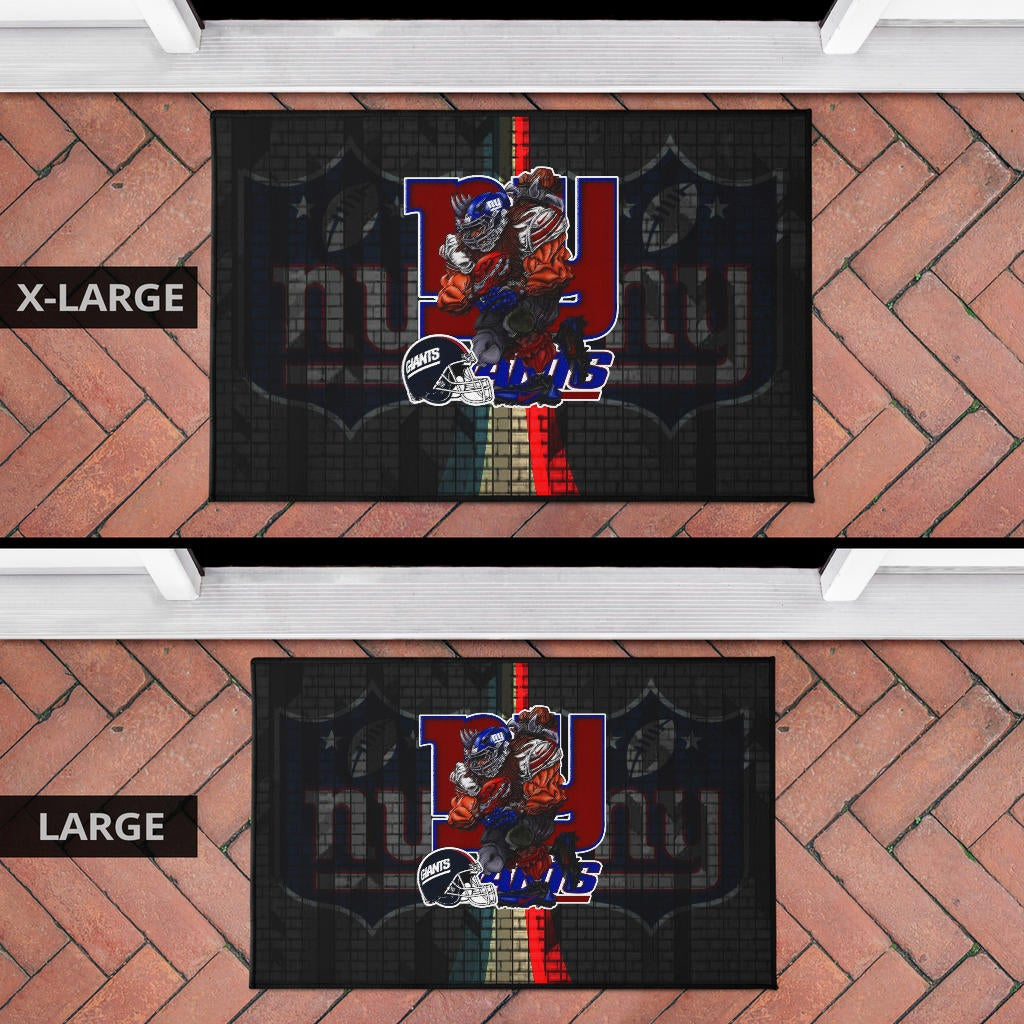 New York Giants American Football Team Door Mat Big Muscle Player With Black Helmet Door Mat Home Decor