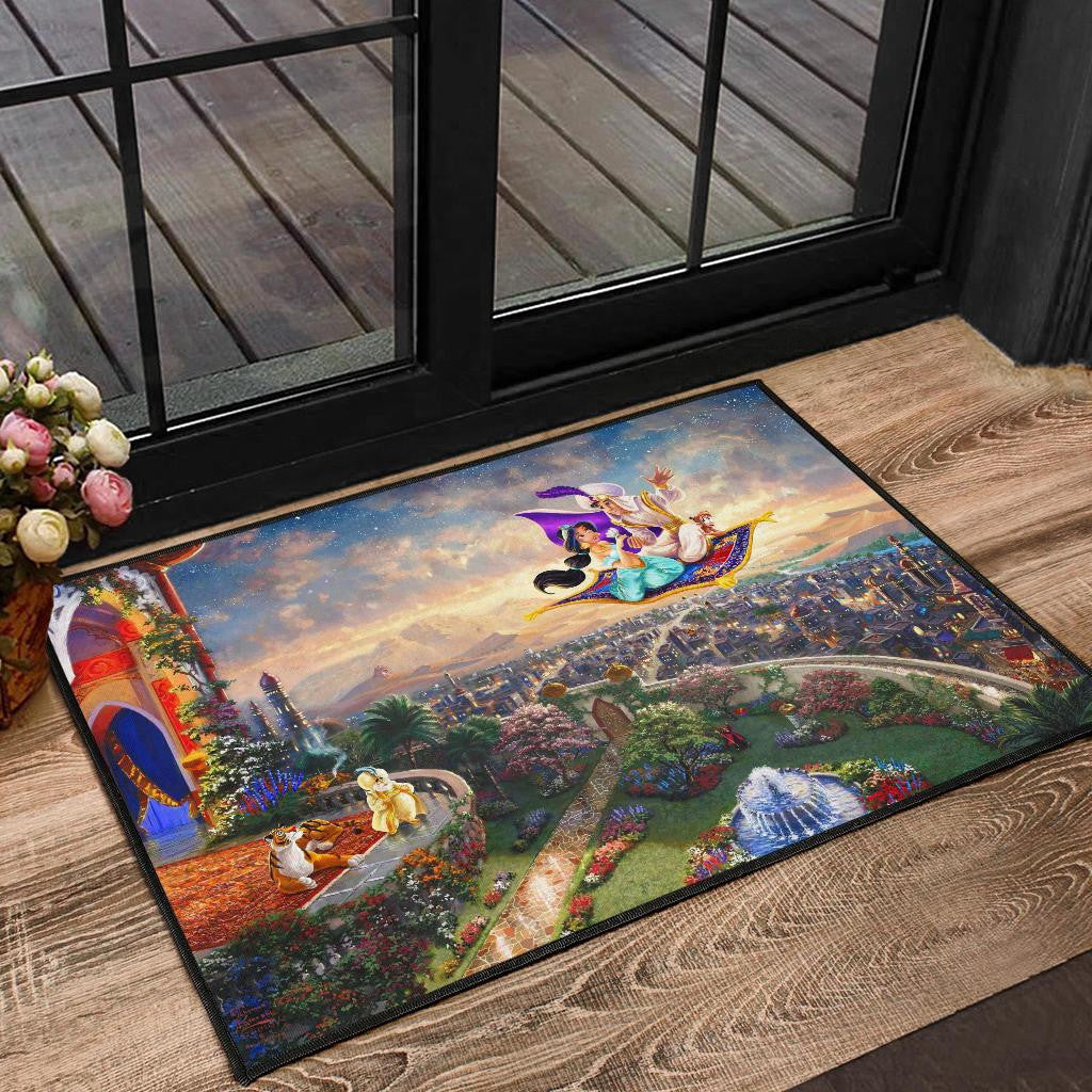 Disney aladin landcape Door Mats
