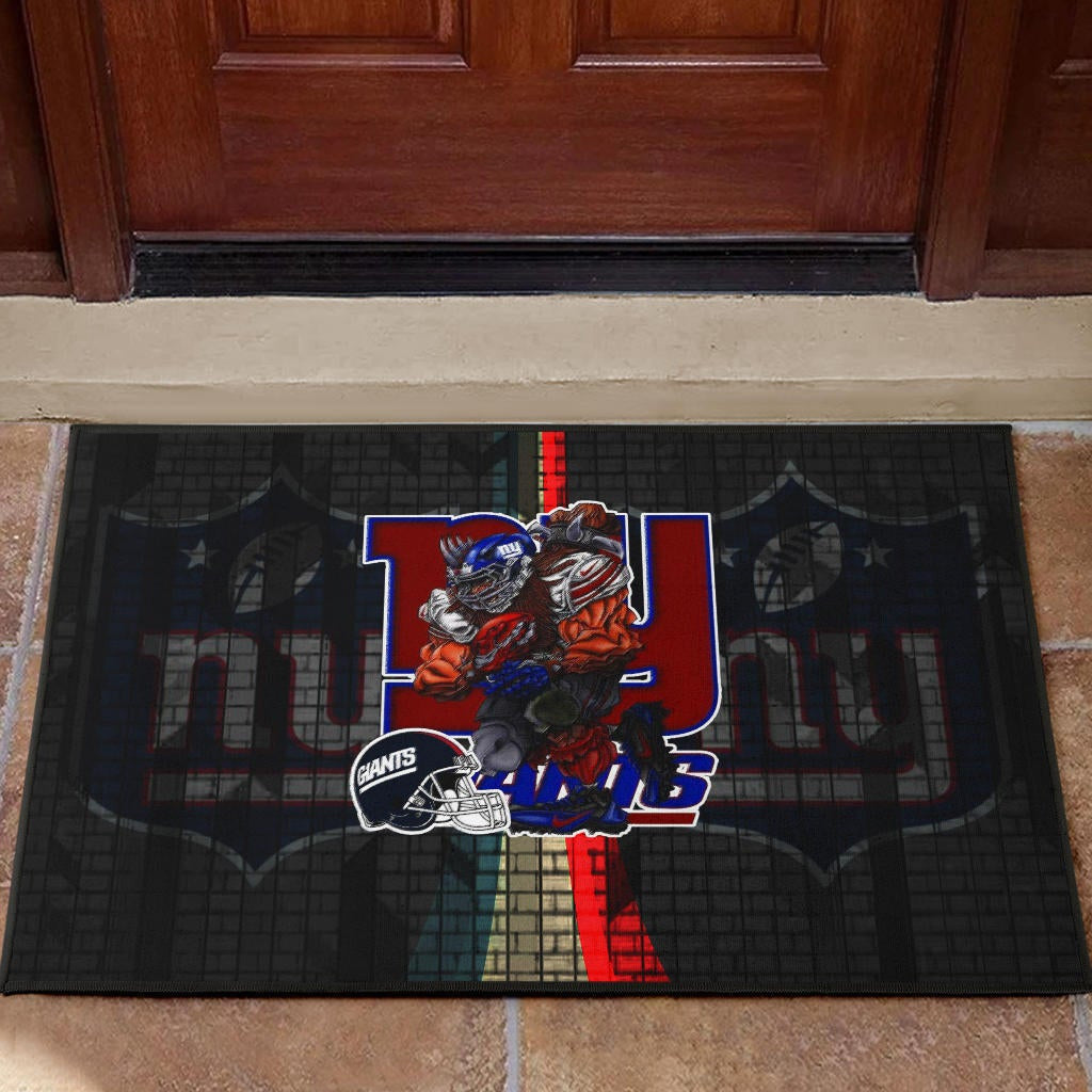 New York Giants American Football Team Door Mat Big Muscle Player With Black Helmet Door Mat Home Decor