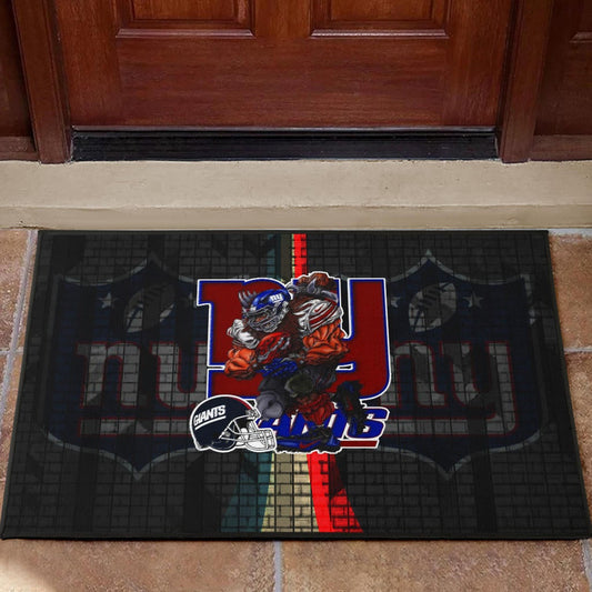 New York Giants American Football Team Door Mat Big Muscle Player With Black Helmet Door Mat Home Decor