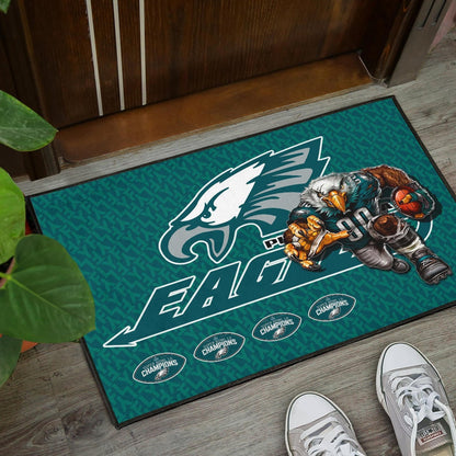 Philadelphia Eagles American Football Team Door Mat Muscle Artwork Eagle 00 Go Champions Door Mat Home Decor