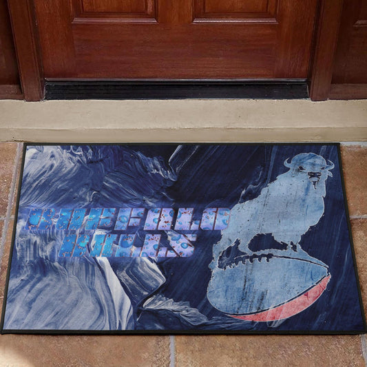 Buffalo Bills American Football Team Door Mat Proud Buffalo Standing On Rugby Ball Painting Door Mat Home Decor