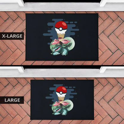 Pokemon Anime Door Mat Ice Cream Pokeball Melting Funny Venusaur Door Mat Home Decor