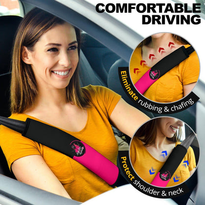 Squid Game Movie Seat Belt Covers - Round Square Triangle Workers Portrait Black Pink Belt Covers