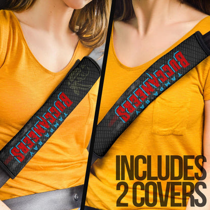 Tampa Bay Buccaneers American Football Team Seat Belt Covers Skull Two Cross-bones An Anchor Symbol Underground Belt Covers