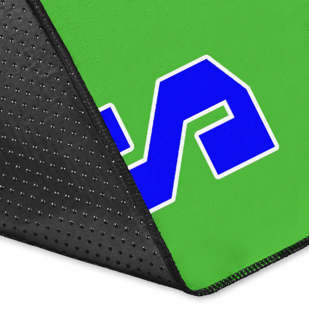American Football Team Area Rug - Seattle Seahawks With Wings Rugby Balls Green Rugs Home Decor