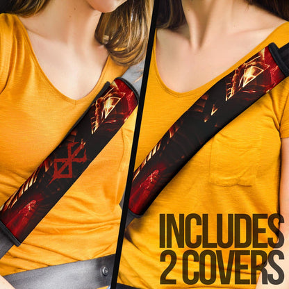 Berserk Anime Seat Belt Covers - Guts Armor Armadura Vs Fire Wolf Belt Covers