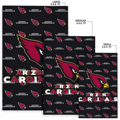 American Football Team Area Rug - Arizona Cardinals Red And White Text Rugs Home Decor
