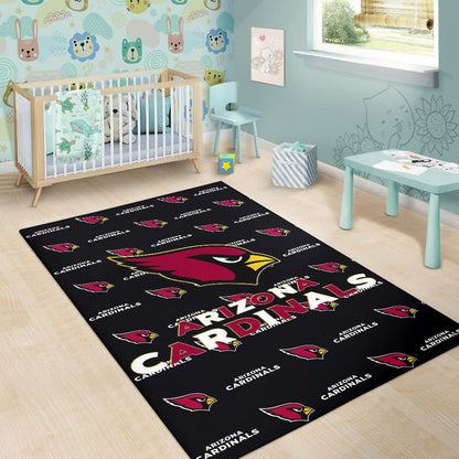 American Football Team Area Rug - Arizona Cardinals Red And White Text Rugs Home Decor