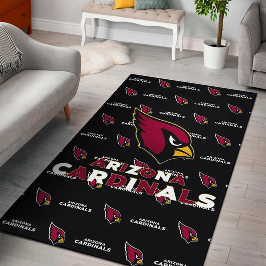 American Football Team Area Rug - Arizona Cardinals Red And White Text Rugs Home Decor
