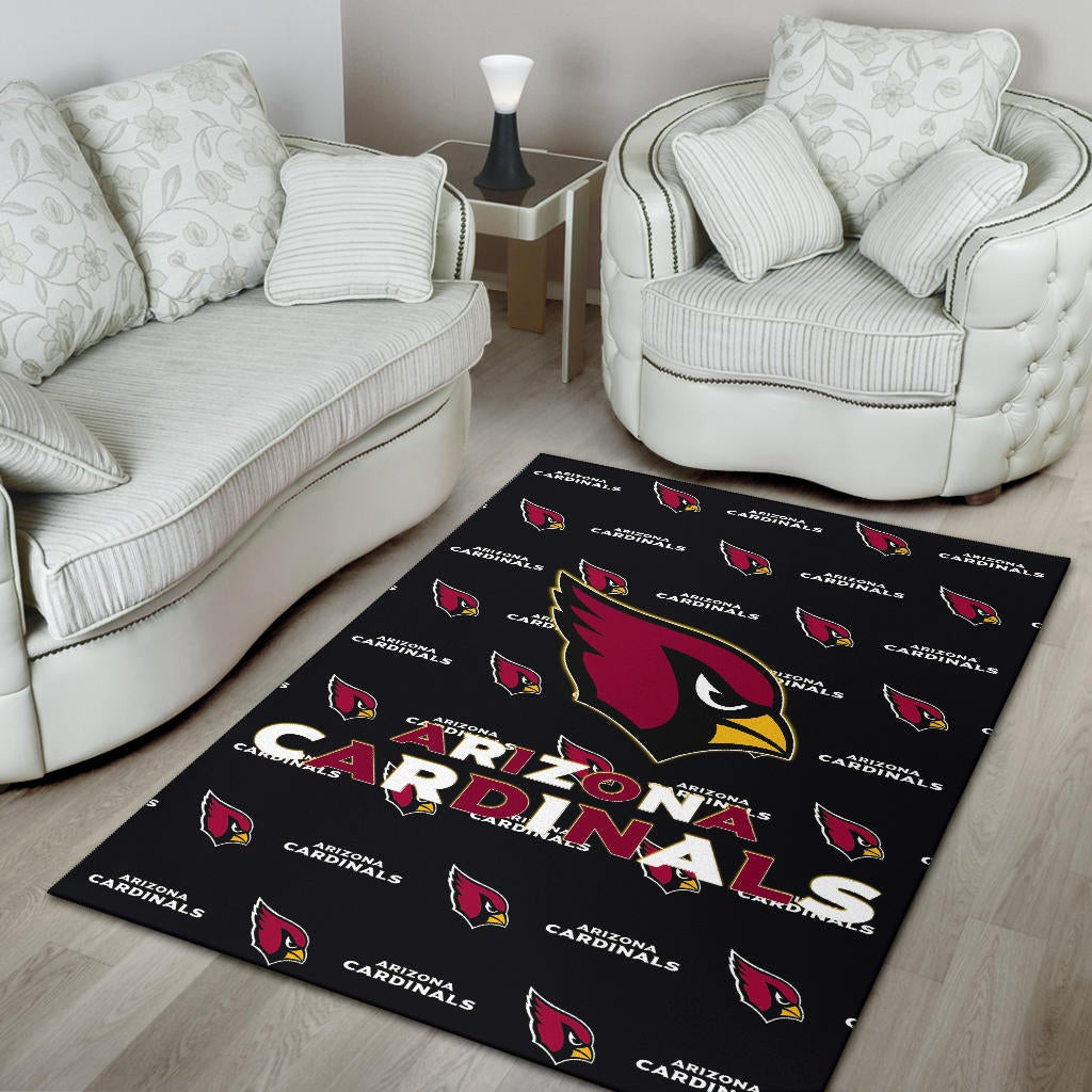 American Football Team Area Rug - Arizona Cardinals Red And White Text Rugs Home Decor