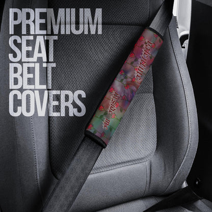 Valentine Seat Belt Covers Heart Frag Grenade Valentine Inside Me Rose Patterns Belt Covers