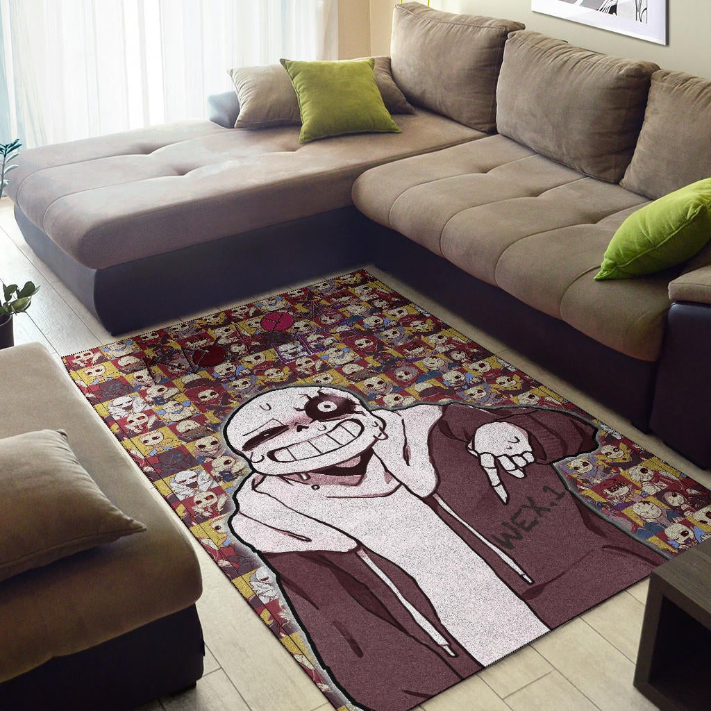 Valentine Area Rug - Sans Undertale Wearing Jacket Sweating No Love Lies Patterns Rugs Home Decor