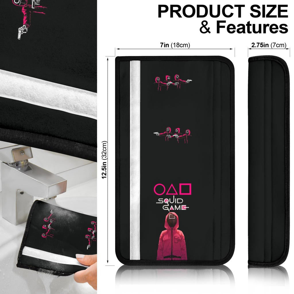 Squid Game Movie Seat Belt Covers Squid Worker Spy Attacked By Others Artwork Belt Covers