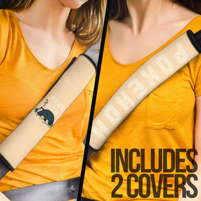 Pokemon Anime Seat Belt Covers Snorlax Sleeping On Tiny Pikachu  Belt Covers