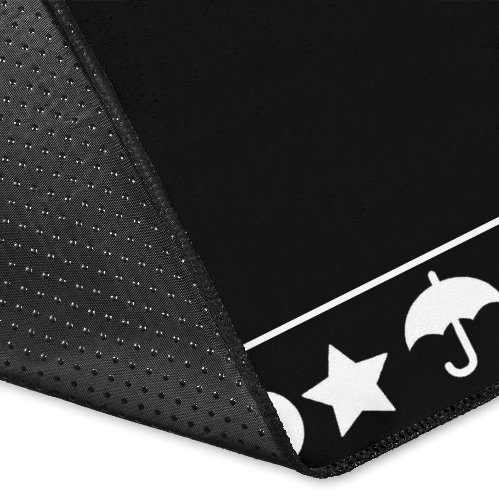 Squid Game Movie Area Rug Neon Squid Symbols Round Square Triangle Umbrella Patterns Rugs Home Decor