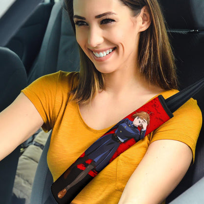 Jujutsu Kaisen Anime Seat Belt Covers - Nobara And Yuji Itadori Runaway Walking Belt Covers