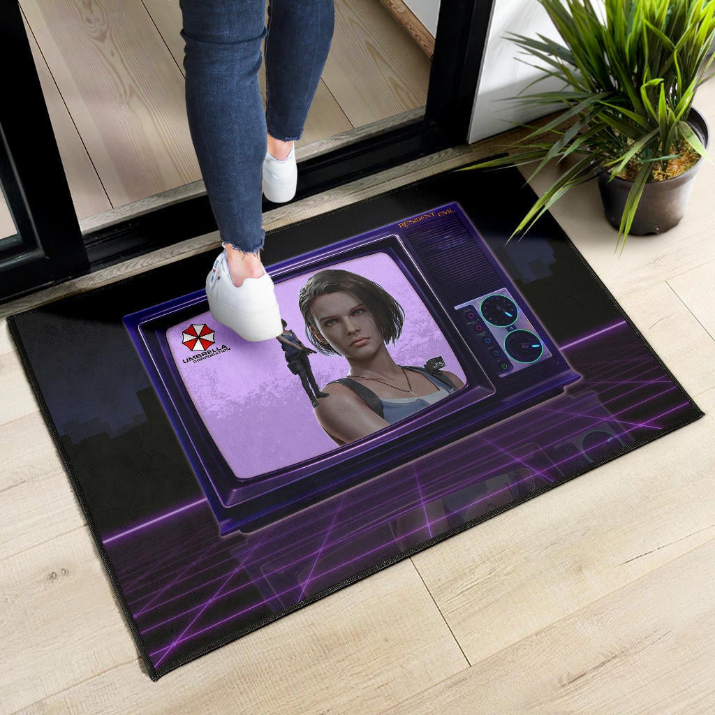 Resident Evil Game Door Mat - Jill Valentine Appear On TV Door Mat Home Decor