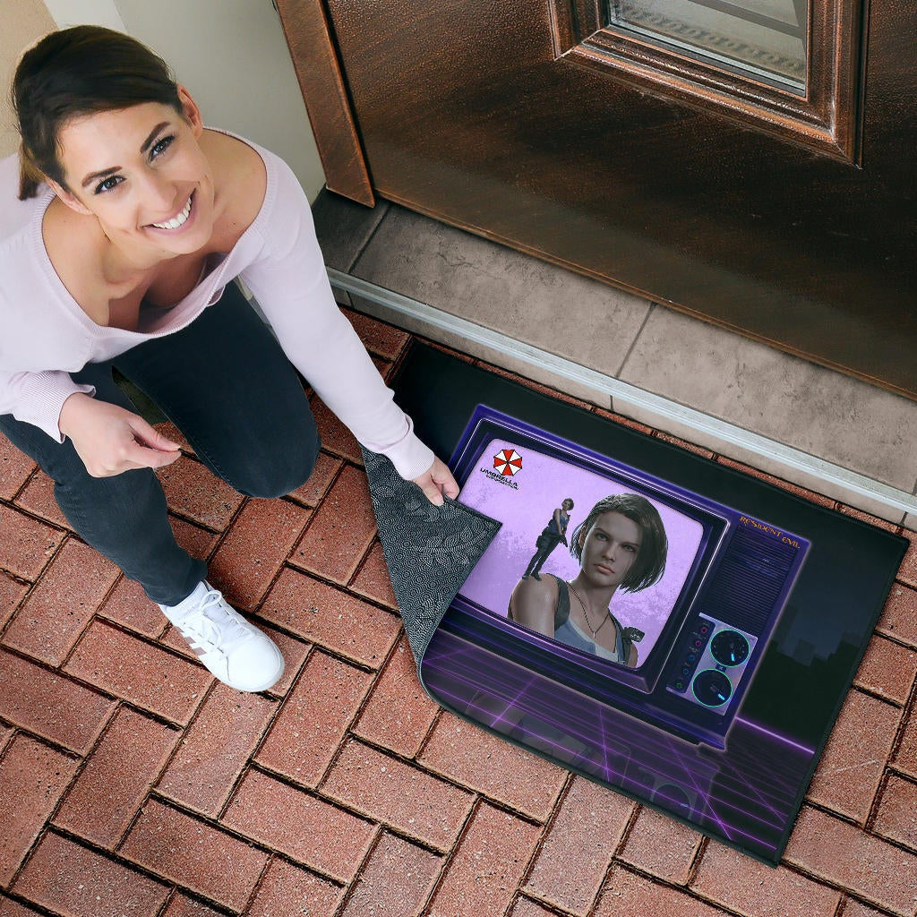 Resident Evil Game Door Mat - Jill Valentine Appear On TV Door Mat Home Decor