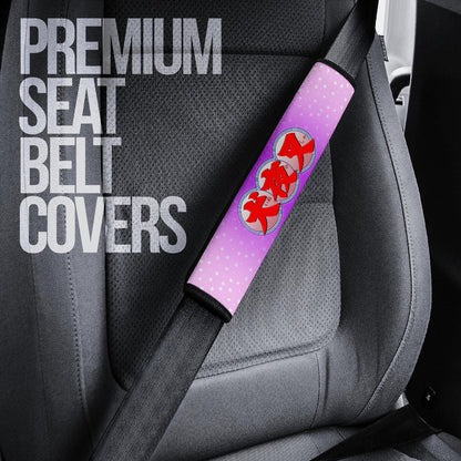 Inuyasha Anime Seat Belt Covers Inuyasha Kagome And The Gang Sakura Blossom Pink Belt Covers