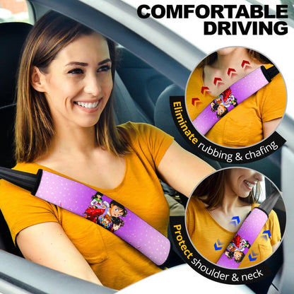 Inuyasha Anime Seat Belt Covers Inuyasha Kagome And The Gang Sakura Blossom Pink Belt Covers