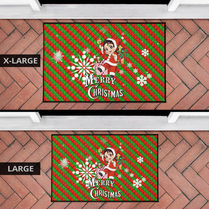 Demon Slayer Anime Door Mat - Merry Christmas Santa Tanjiro With Xmas Gifts Door Mat Home Decor