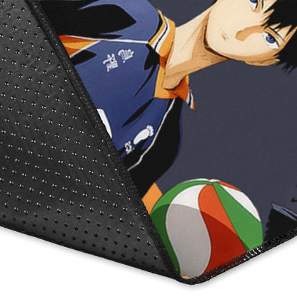 Haikyuu Anime Area Rug - Shouyou Hinata Kei And Kageyama Play Volleyball Rugs Home Decor