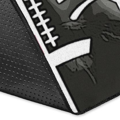 Buffalo Bills American Football Team Area Rug Human Shield With Rugby Ball Buffalo Silhouette Patterns Rugs Home Decor