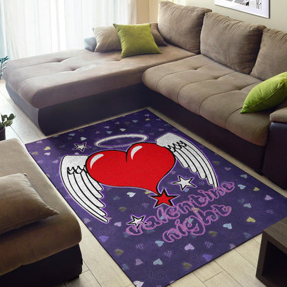 Valentine Area Rug Heart Wings With Halo Romantic Valentine Night Rugs Home Decor NT121106