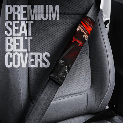 Berserk Anime Seat Belt Covers - Guts Armor Black Wolf With Sharp Teeth Belt Covers