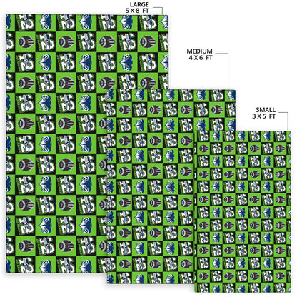 American Football Team Area Rug - Seattle Seahawks Go 12 Rugby Square Patterns Rugs Home Decor