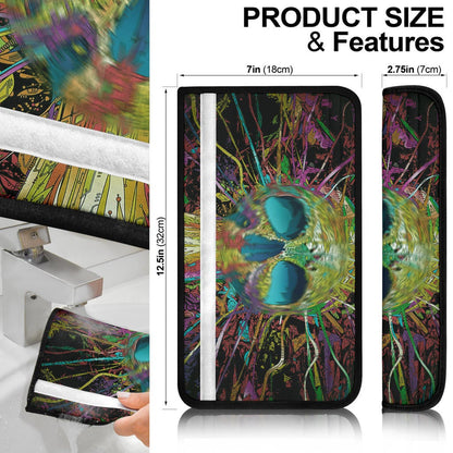 Skull Seat Belt Covers - Skull Wear Deep Sea Helmet With Poison Creatures Belt Covers