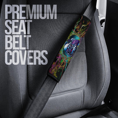 Skull Seat Belt Covers - Skull Wear Deep Sea Helmet With Poison Creatures Belt Covers
