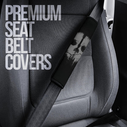 Skull Seat Belt Covers - Horror Pirate Skull Wear Headphone Black White Belt Covers