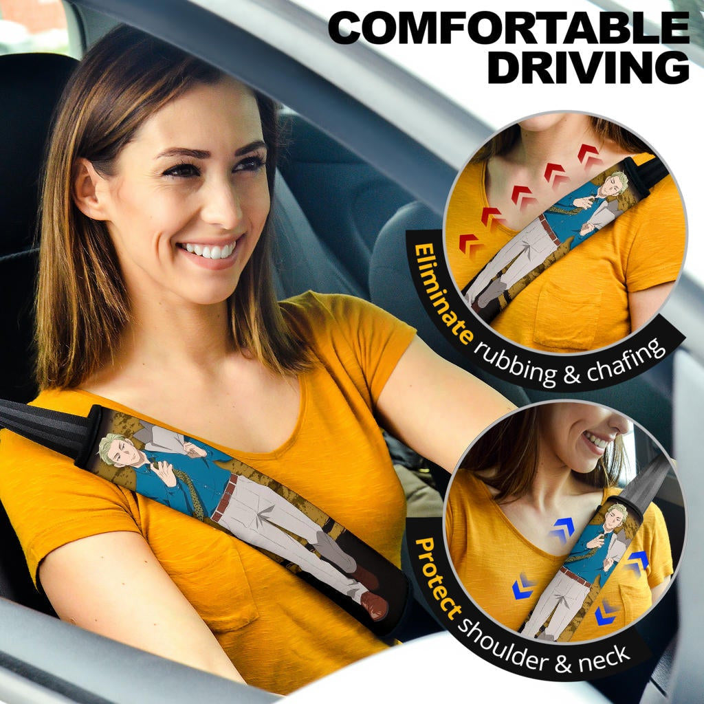 Jujutsu Kaisen Anime Seat Belt Covers - Cool Suguru Geto And Kento Nanami Runaway Walking Belt Covers