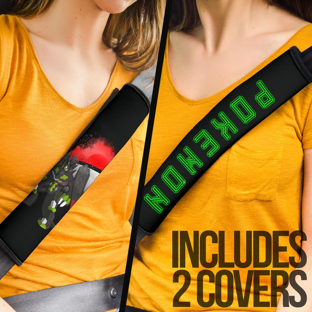 Pokemon Anime Seat Belt Covers Zygarde Strength With Watercolor Poke Ball Belt Covers